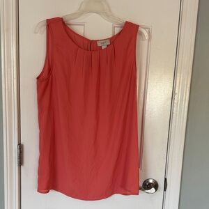 LOFT Coral Sleeveless Blouse